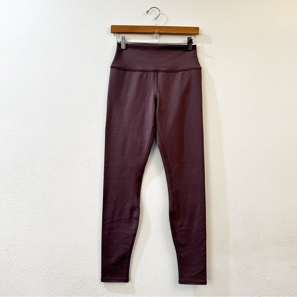 ALO Yoga Pants - ALO Yoga Airlift Brushed-Fleece Winter Warm High Waist Leggings Size S‎ Purple